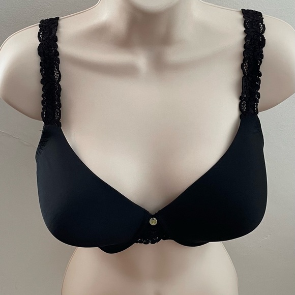 Natori black Body Double with Lace Full Fit bra, size 34DD boho support comfort - Picture 5 of 12